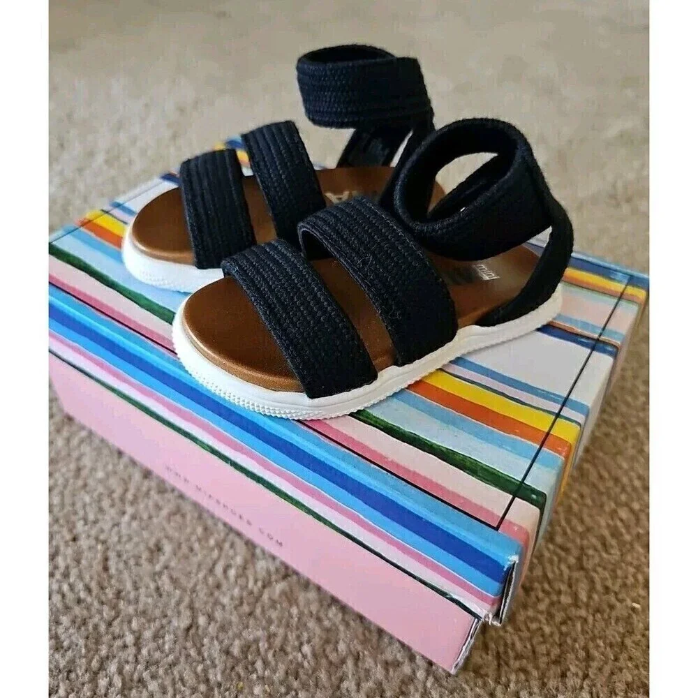 MIA Baby Girls Tierraa Sandal - Black- Size 5- NEW